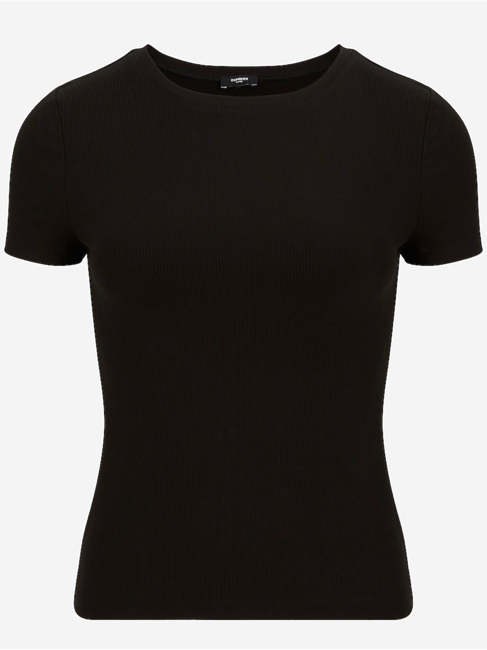 Express Essential Ribbed Crewneck Tee - Picture 2 of 7
